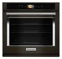 KitchenAid - Smart Oven+ 30" Built-In Single Electric Convection Wall Oven - Black Stainless Steel - Front_Zoom