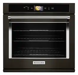 KitchenAid - Smart Oven+ 30" Built-In Single Electric Convection Wall Oven - Black Stainless Steel