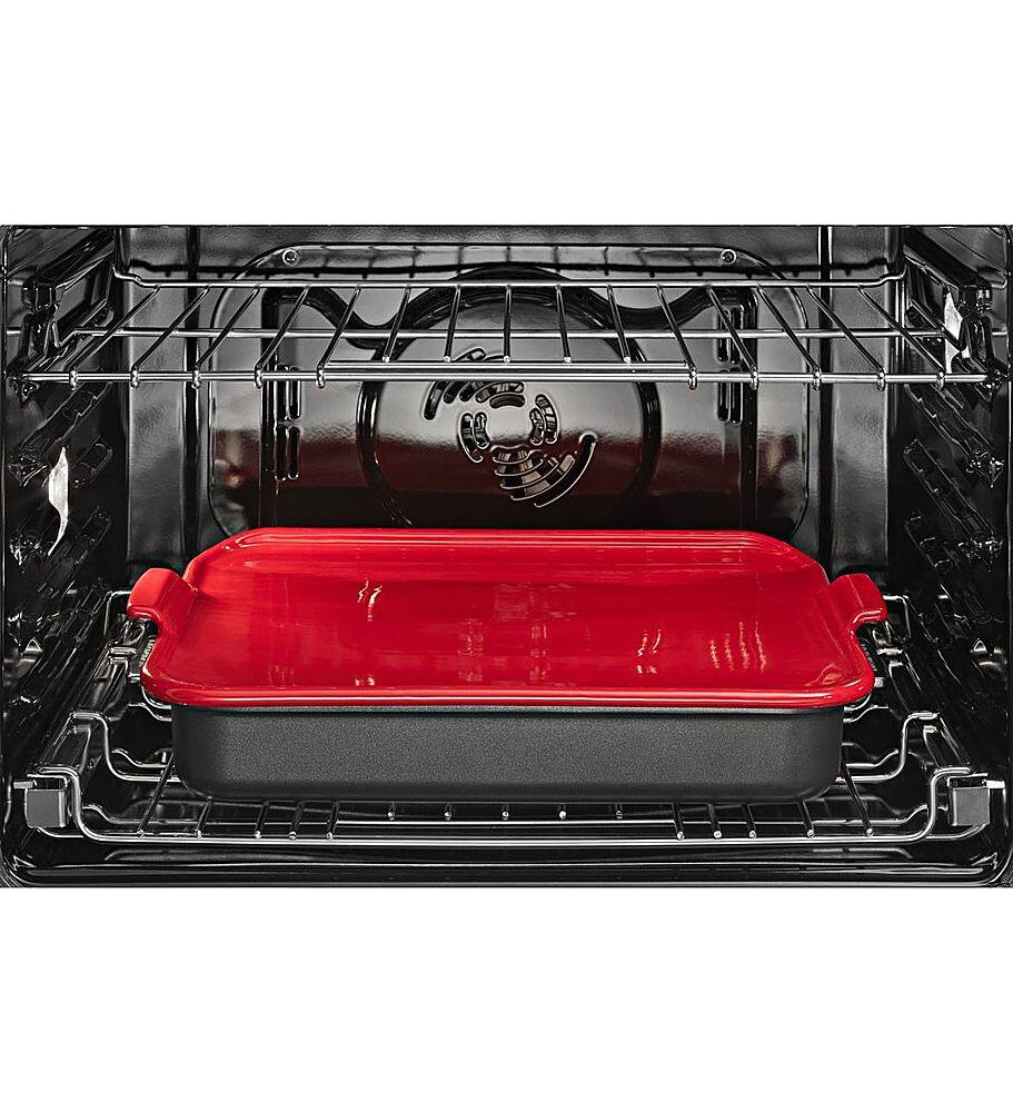 Alt View 15. KitchenAid - Smart Oven+ 30" Built-In Single Electric Convection Wall Oven - Black stainless steel.