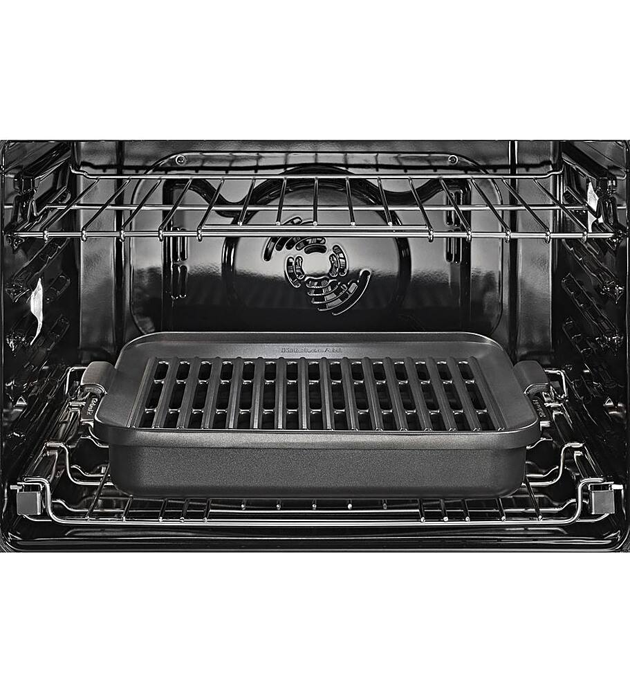 Alt View 17. KitchenAid - Smart Oven+ 30" Built-In Single Electric Convection Wall Oven - Black stainless steel.