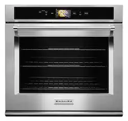 KitchenAid - Smart Oven+ 30" Built-In Single Electric Convection Wall Oven - Stainless Steel - Front_Zoom