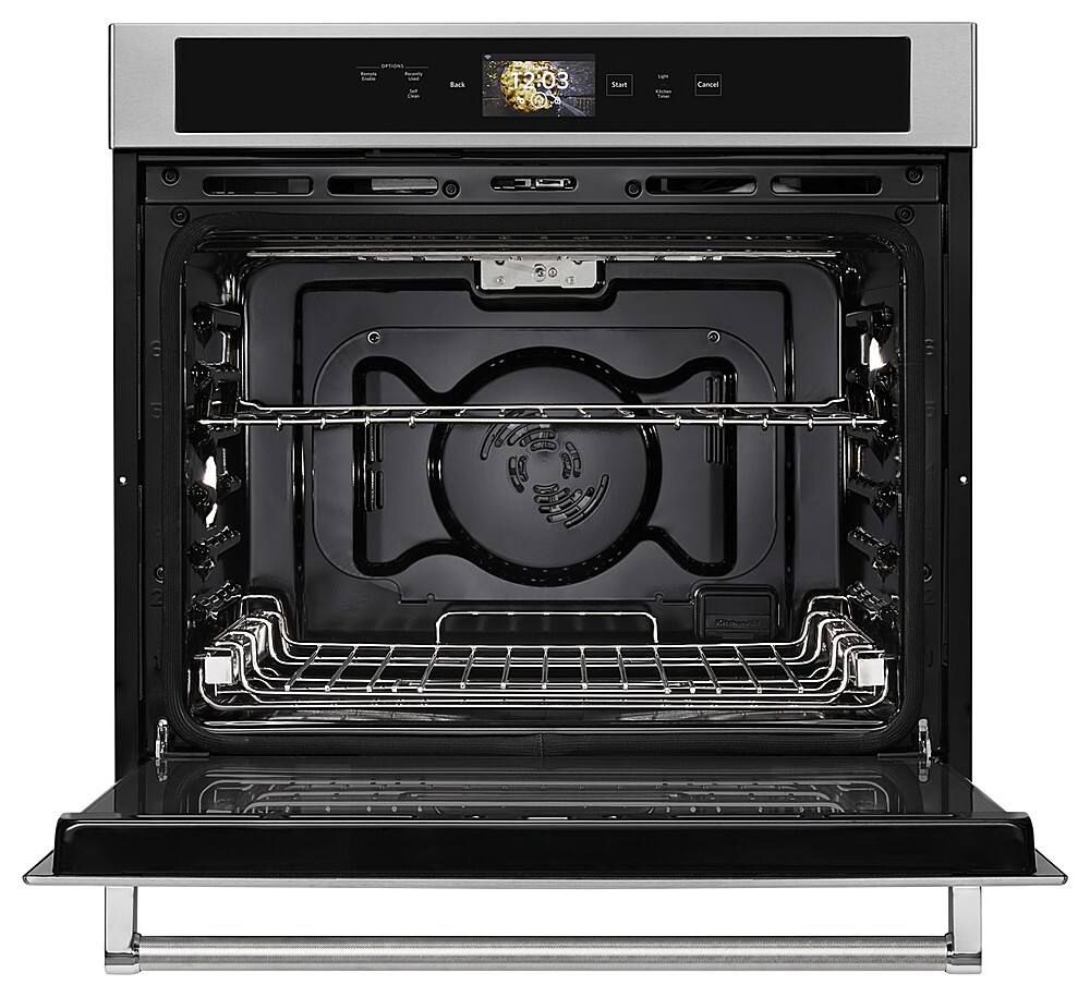 Alt View 11. KitchenAid - Smart Oven+ 30" Built-In Single Electric Convection Wall Oven - Stainless Steel.