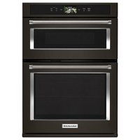 KitchenAid - Smart Oven+ 30" Single Electric Convection Wall Oven with Built-In Microwave - Black Stainless Steel - Front_Zoom