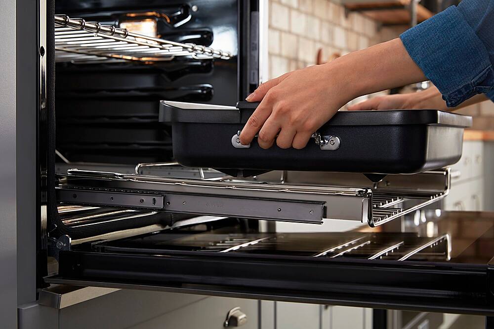 Alt View 15. KitchenAid - Smart Oven+ 30" Single Electric Convection Wall Oven with Built-In Microwave - Stainless Steel.