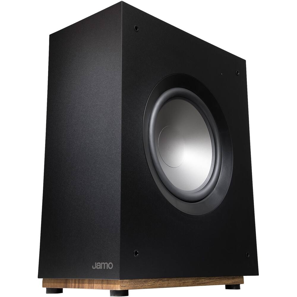 Front. Jamo - Studio 8 10" 75W Powered Subwoofer - Black.