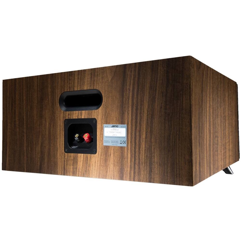 Back. Jamo - Studio 8 Dual 4" 240-Watt Passive 2-Way Center-Channel Speaker - Walnut.