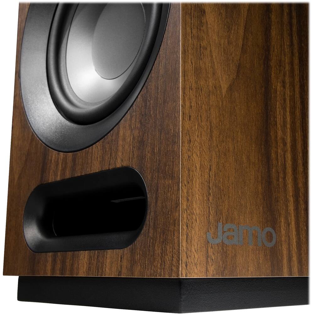 Alt View 12. Jamo - Studio 8 5" 160-Watt Passive 2-Way Bookshelf Speakers (Pair) - Walnut.