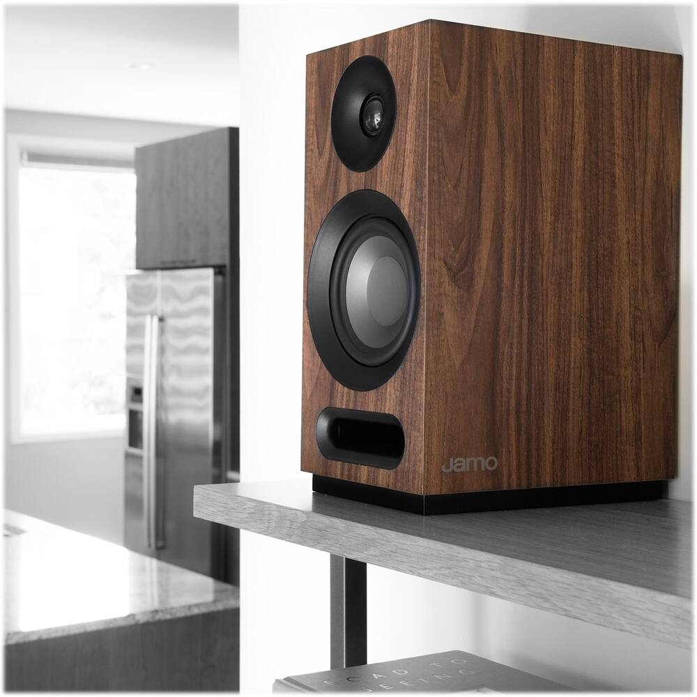Alt View 13. Jamo - Studio 8 5" 160-Watt Passive 2-Way Bookshelf Speakers (Pair) - Walnut.