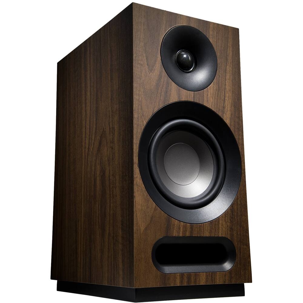 Left. Jamo - Studio 8 5" 160-Watt Passive 2-Way Bookshelf Speakers (Pair) - Walnut.