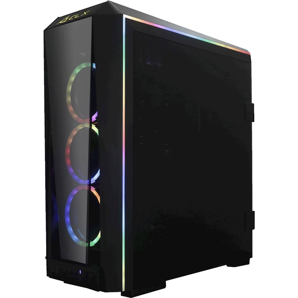 Angle View: iBUYPOWER - Gaming Desktop - Intel Core i7-9700K - 16GB Memory - NVIDIA RTX 2080 8GB - 2TB HDD + 240GB SSD - Black