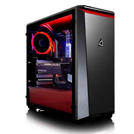 CLX – SET Gaming Desktop- AMD Ryzen ThreadRipper – 32GB Memory – NVIDIA GeForce RTX 2080 Ti – 3TB HDD + 960GB SSD – Black/Red