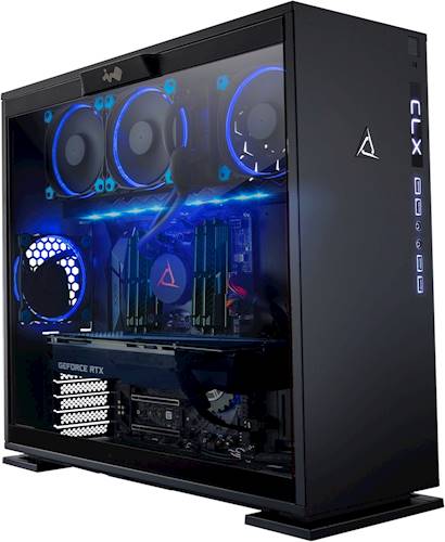 Rent to own CLX - SET Gaming Desktop- AMD Ryzen ThreadRipper - 32GB Memory- NVIDIA GeForce RTX 2070 - 6TB HDD + 960GB SSD - Black/Blue