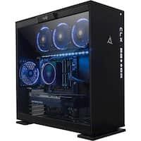 CybertronPC - Gaming Desktop - AMD Ryzen 7 2700X- 16GB Memory- NVIDIA GeForce RTX 2080 Ti - 3TB HDD + 480GB SSD - Black/Blue - Front_Zoom