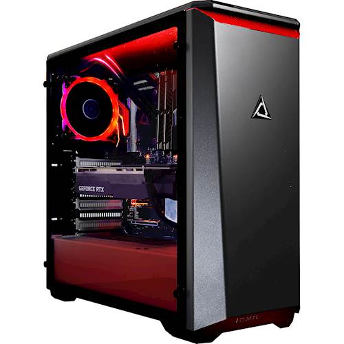 Rent to own CLX - SET Gaming Desktop - Intel Core i7 - 16GB Memory - NVIDIA GeForce RTX 2070 - 3TB Hard Drive + 960GB Solid State Drive - Black/Red