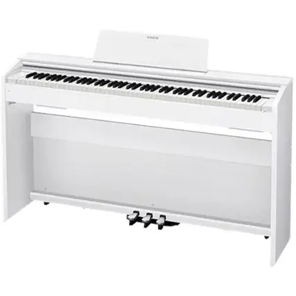 Front. Casio - PX-870 Keyboard with 88 Velocity-Sensitive Keys - White wood.