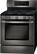 Left. LG - 5.4 Cu. Ft. Freestanding Gas Convection Range with EasyClean and SuperBoil Burner - Black Stainless Steel.