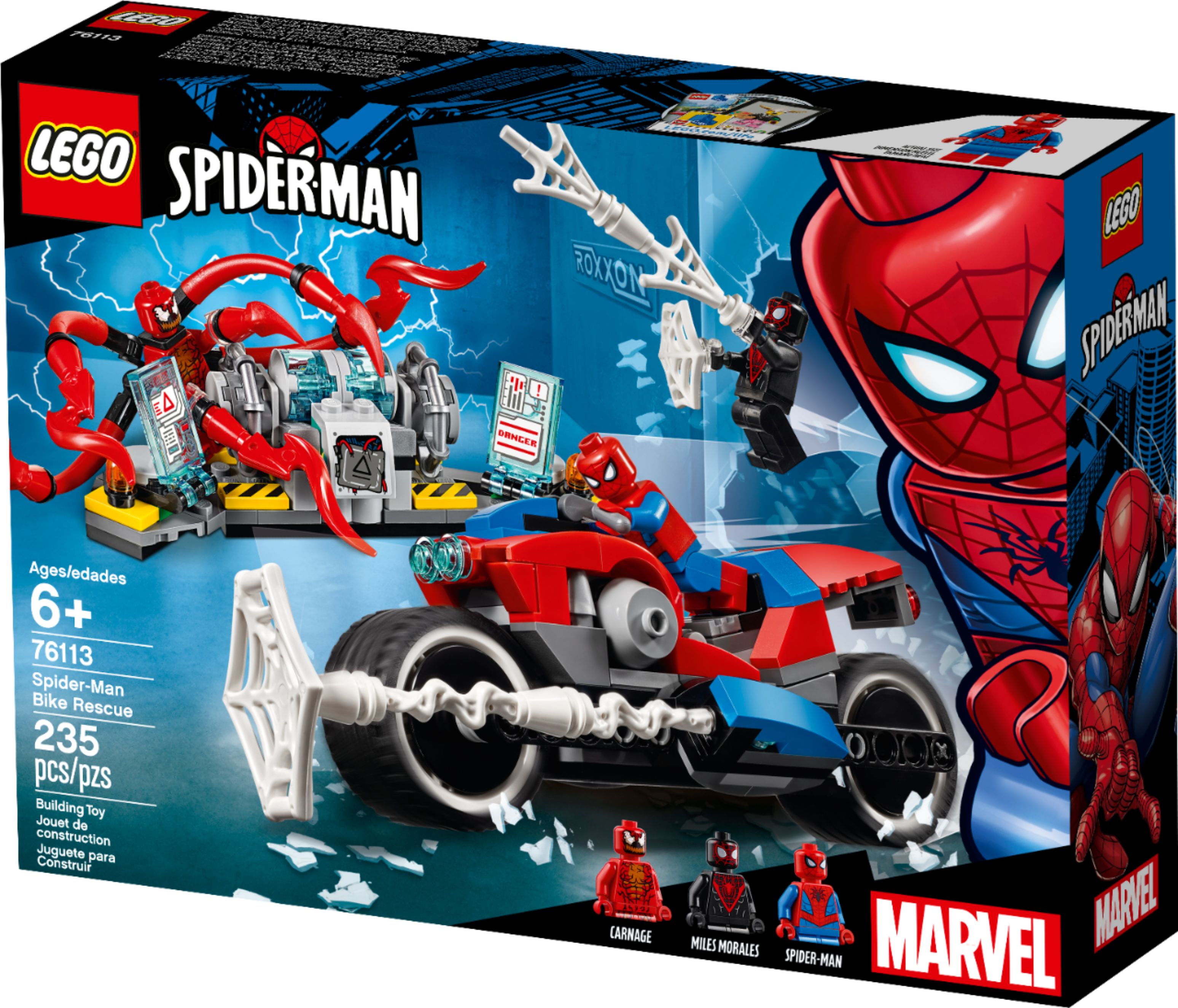 lego spider man bike rescue 76113