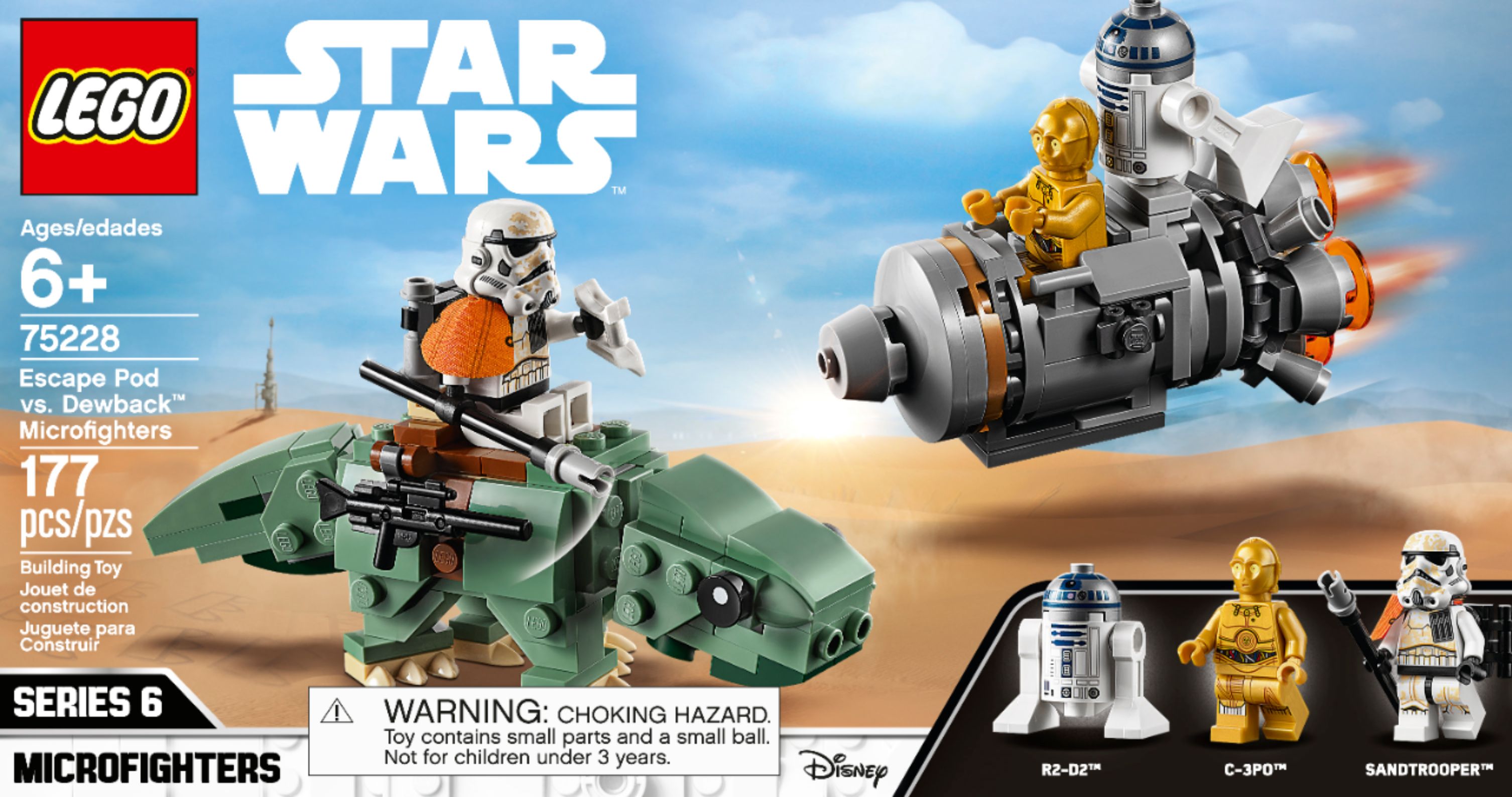 Skjult Rynke panden Vær sød at lade være Best Buy: LEGO Star Wars Escape Pod vs Dewback Microfighters 75228 6251678