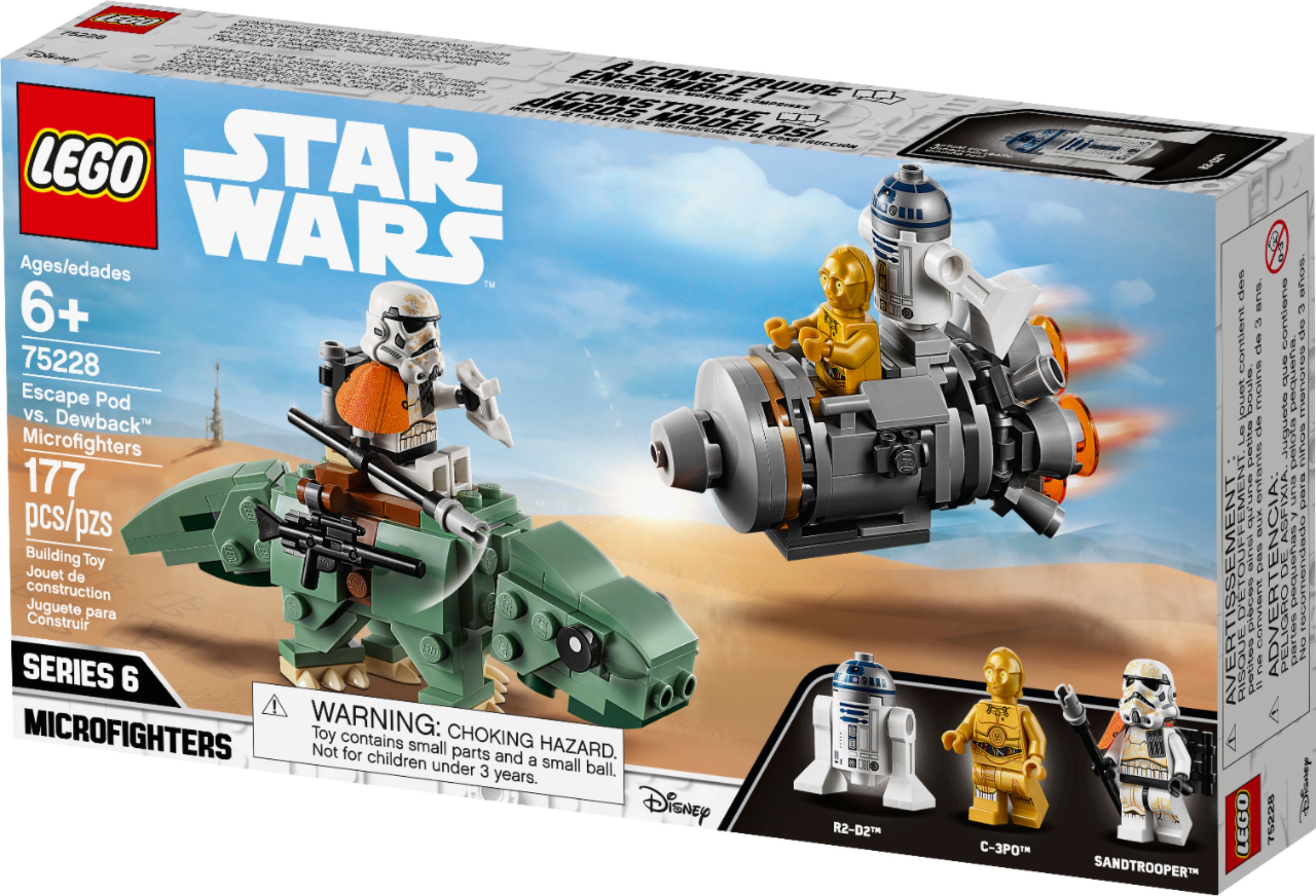 New in Sealed Box Star Wars LEGO #75228 Escape Pod Vs Dewback Microfighters 