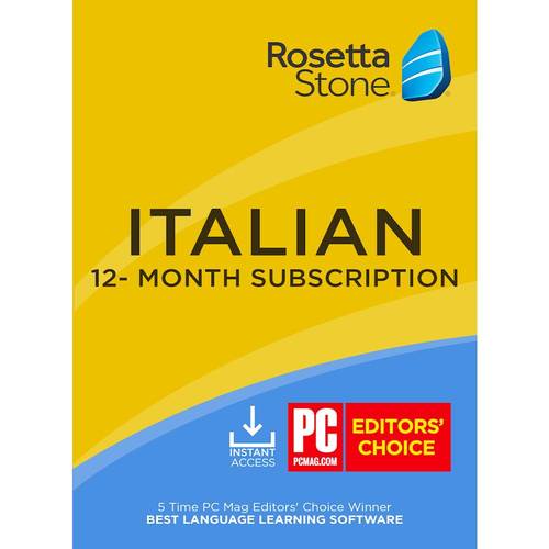 Rosetta Stone - Learn UNLIMITED Languages with 1 Year access - Italian - Android|Mac|Windows|iOS [Digital] was $179.99 now $99.99 (44.0% off)