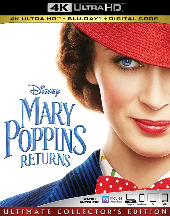  Mary Poppins Returns [Includes Digital Copy] [4K Ultra HD Blu-ray/Blu-ray] [2018]