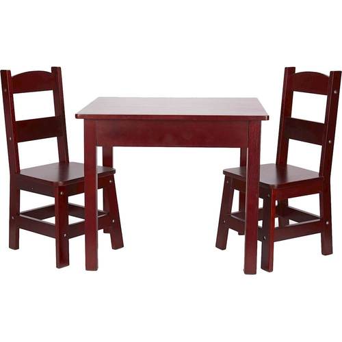 Melissa & Doug - Rectangular Wood 3-Piece Table Set - Espresso