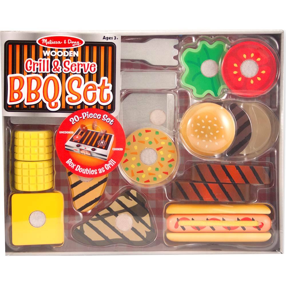 Best Buy Melissa & Doug Wooden Grill & Serve BBQ Play Set 9280