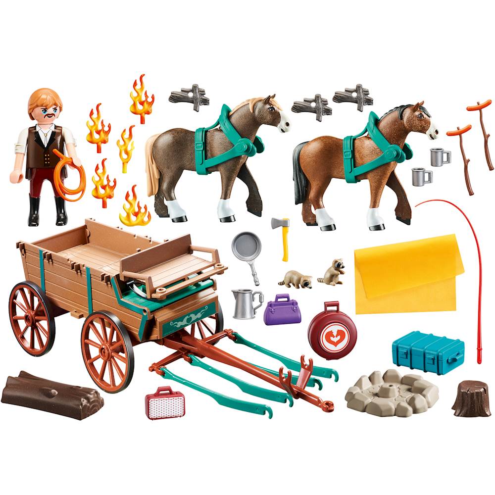 Best Buy: Playmobil DreamWorks Spirit Riding Free Lucky's Dad and Wagon 9477