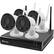 Left. Swann - 4-Channel, 4-Camera Indoor/Outdoor Wireless 1080p 1TB NVR Surveillance System.
