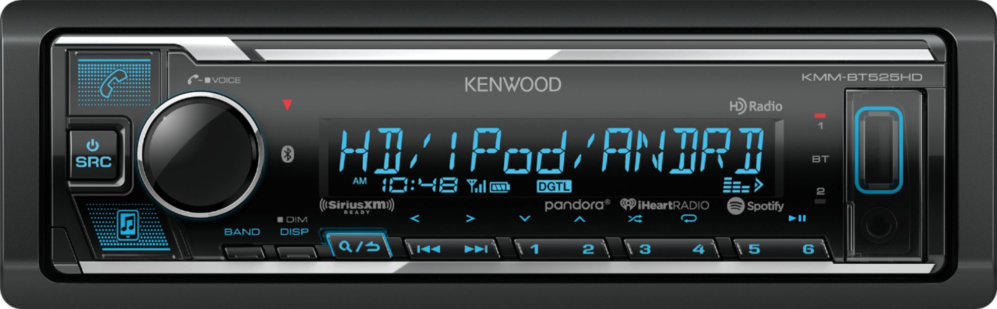 4x Black Speakers Sirius Tuner Accessories Kenwood Marine CD Bluetooth Radio 
