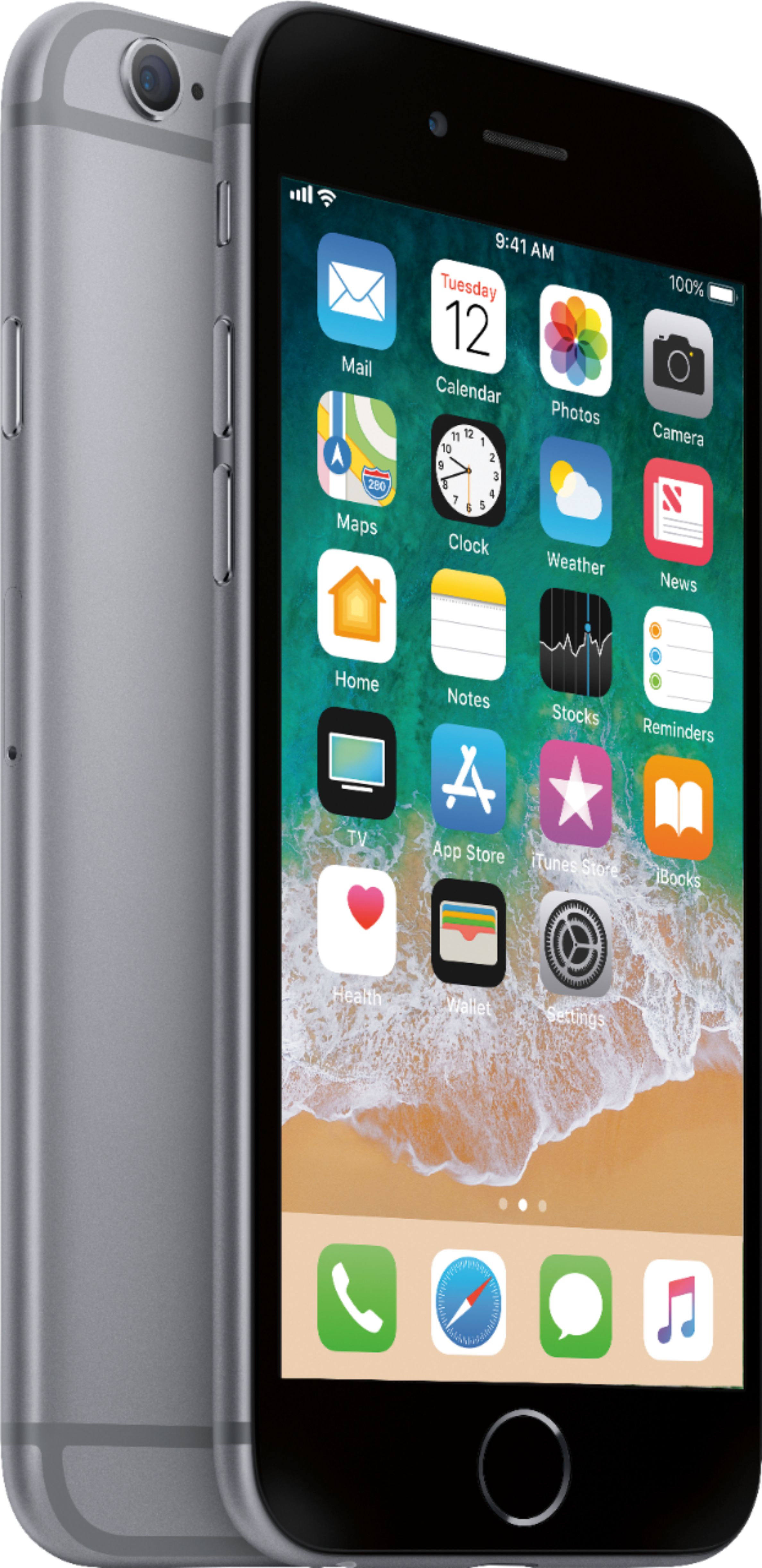 Angle View: Total Wireless - Apple iPhone 6s - Space Gray