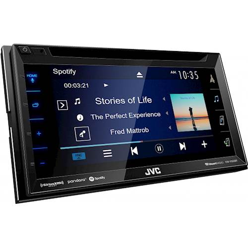 Angle View: JVC - 6.2" - Built-In Bluetooth - In-Dash CD/DVD Receiver - Black