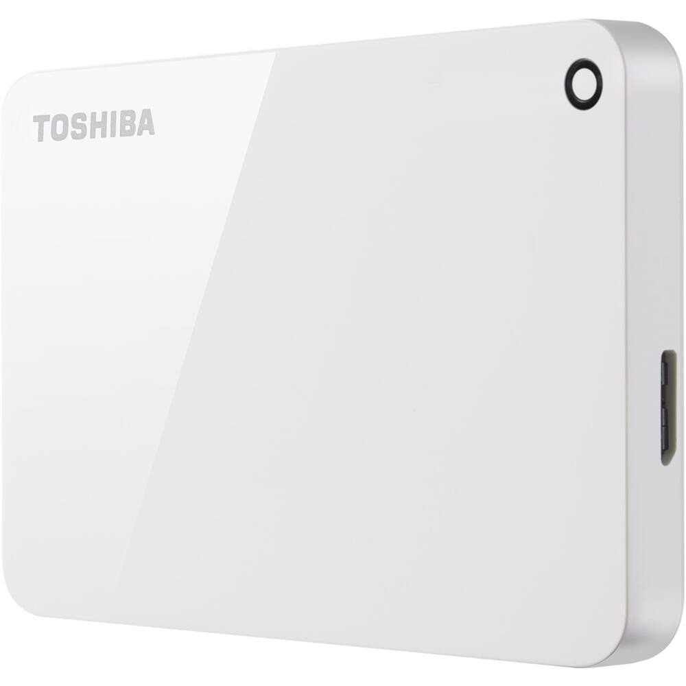 Alt View 11. Toshiba - Canvio 1TB External USB 3.0 Portable Hard Drive - White.