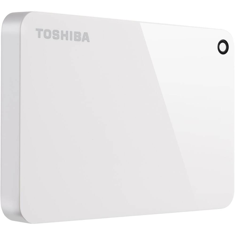 Alt View 12. Toshiba - Canvio 1TB External USB 3.0 Portable Hard Drive - White.