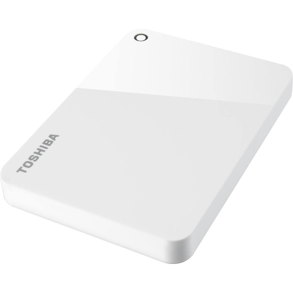 Alt View 13. Toshiba - Canvio 1TB External USB 3.0 Portable Hard Drive - White.