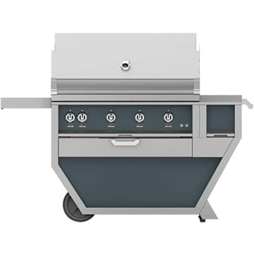 Angle View: Hestan - Deluxe Gas Grill - Pacific Fog