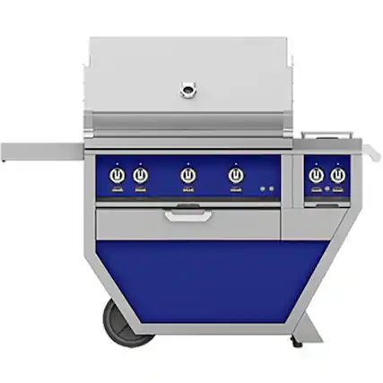 Angle. Hestan - Deluxe Gas Grill - Prince.