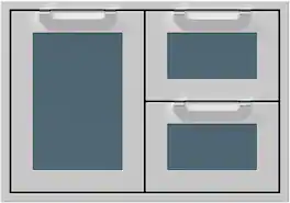 Hestan - AGSDR Series 30" Double Drawer and Storage Door Combination - Pacific Fog