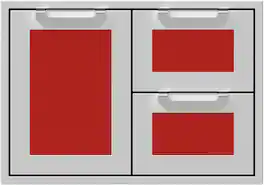 Hestan - AGSDR Series 30" Double Drawer and Storage Door Combination - Matador
