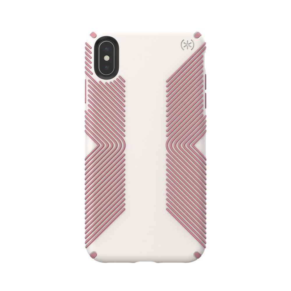 Alt View 11. Speck - Presidio Grip Case for Apple® iPhone® XS Max - Veil White/Lipliner Pink.