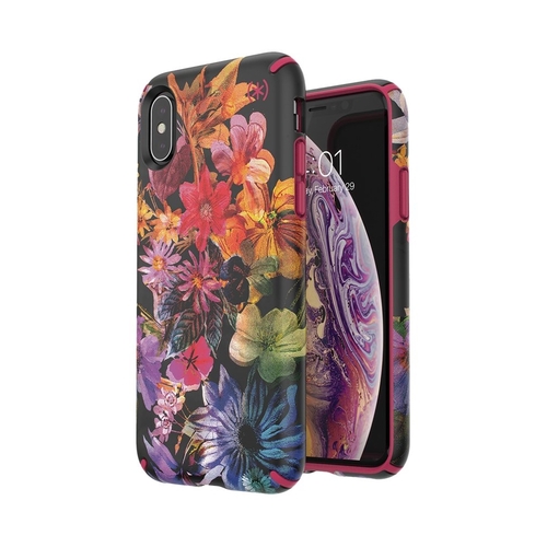 Speck - Presidio INKED Case for Apple® iPhone® X and XS - Digital Floral/Cerise Red