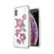Angle. Speck - Presidio Clear + Print Case for Apple® iPhone® X and XS - Clear/Embroidered Floral Fuchsia.