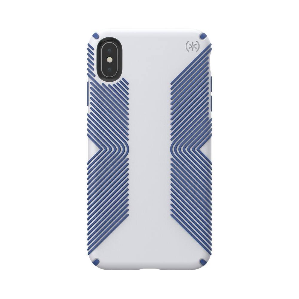 Alt View 11. Speck - Presidio Grip Case for Apple® iPhone® XS Max - Ballpoint Blue/Microchip Gray.