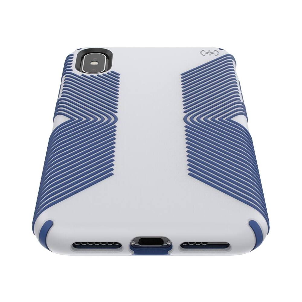 Alt View 12. Speck - Presidio Grip Case for Apple® iPhone® XS Max - Ballpoint Blue/Microchip Gray.
