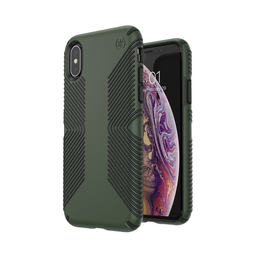 Speck - Presidio Grip Case for AppleÂ® iPhoneÂ® X and XS - Dusty Green/Brunswick Black was $39.99 now $22.99 (43.0% off)