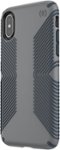 Front. Speck - Presidio Grip Case for Apple® iPhone® X and XS - Graphite Gray/Charcoal Gray.