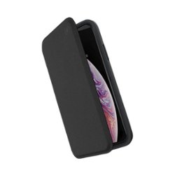 Speck - Presidio Folio Case for Apple® iPhone® X and XS - Black/Slate Gray/Heathered Black - Angle_Zoom