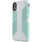 Front Zoom. Speck - Presidio Grip Case for Apple® iPhone® XR - Aloe Green/Dolphin Grey.
