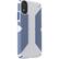 Angle. Speck - Presidio Grip Case for Apple® iPhone® XR - Ballpoint Blue/Microchip Gray.