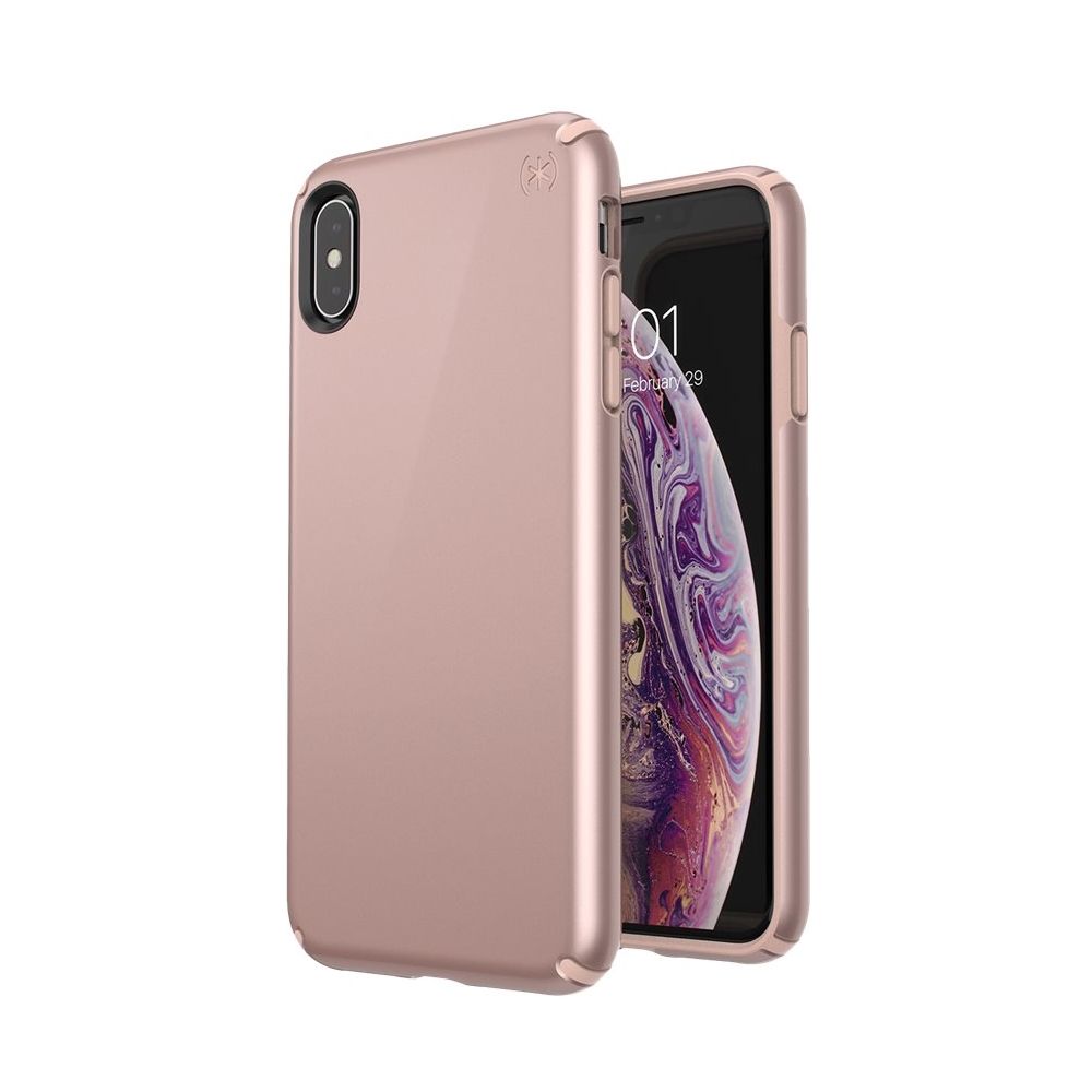 Angle View: Speck - Presidio Metallic Case for Apple® iPhone® XS Max - Rose Gold Metallic/Dahlia Peach